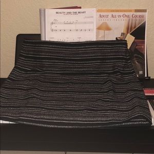 Loft Embroidered (tweed?) Skirt